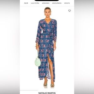 Natalie Martin Kate long sleeve maxi dress NWT